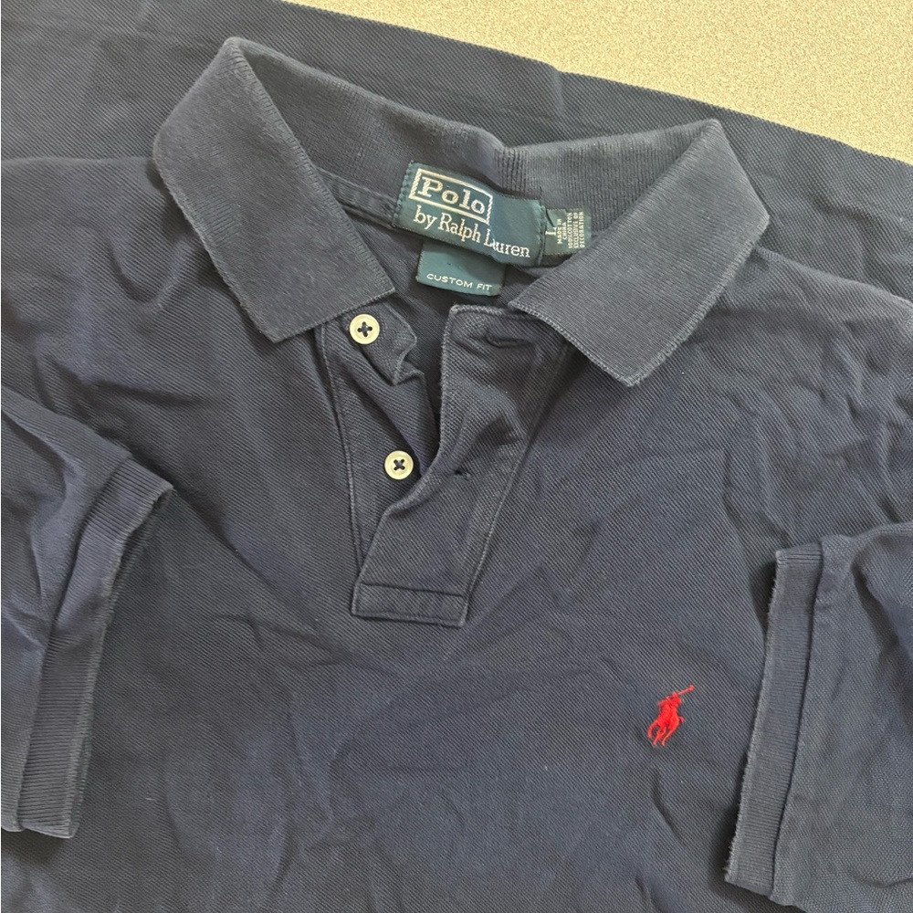Polo by Ralph Lauren Dark Blue Polo Shirt with Red Logo